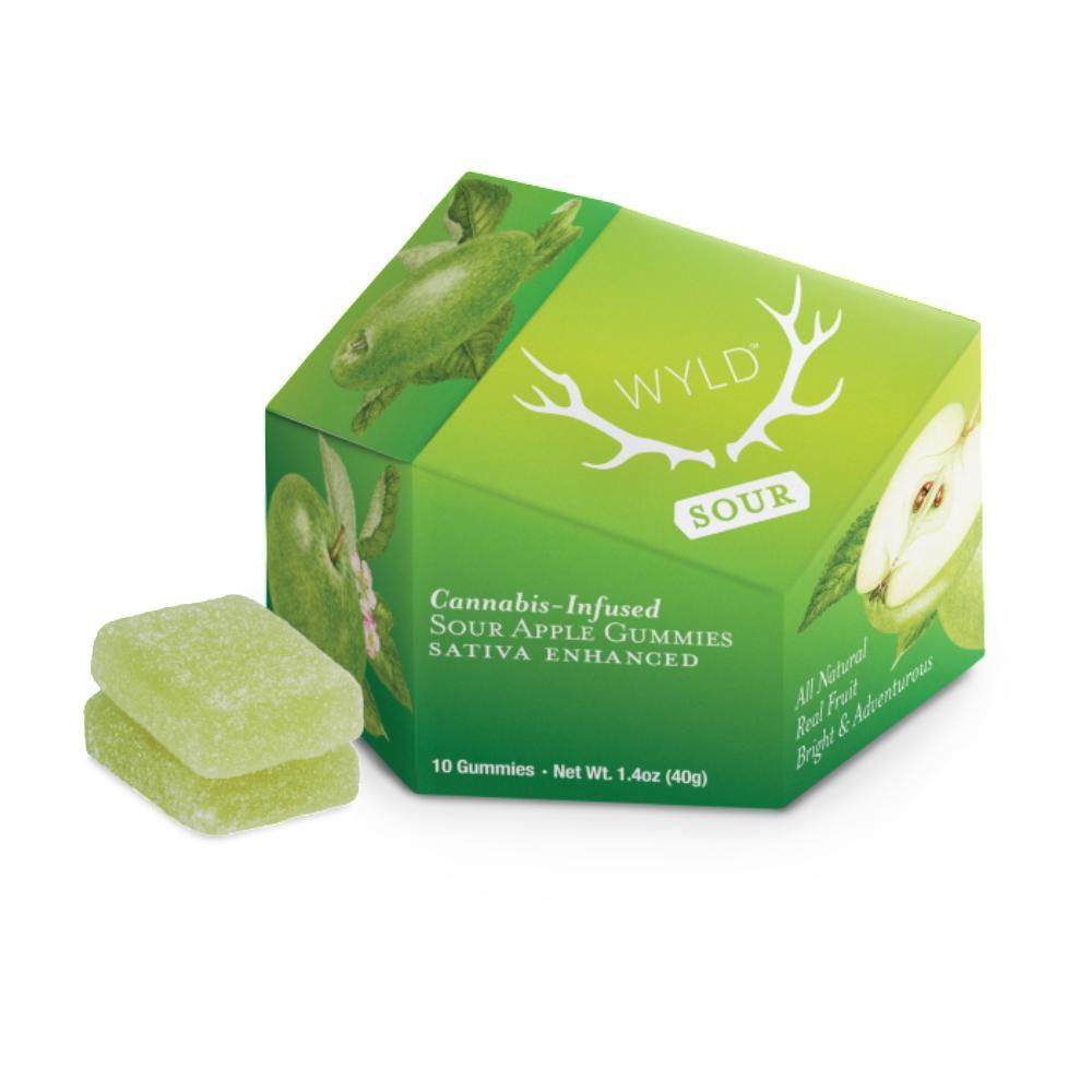 Sour Apple Sativa Enhanced Gummies | 100mg
